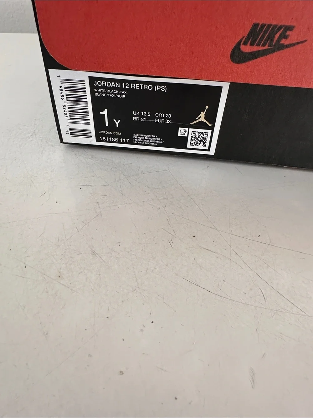 Jordan Kids White and Black High-Top Sneakers